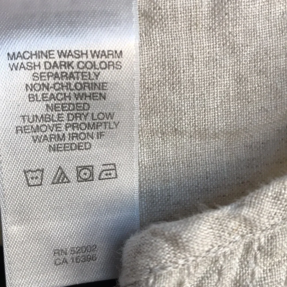 Liz Claiborne oatmeal linen tunic, size L - Picture 3 of 6